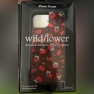 Wildflower Cherry iPhone Case - Red and Black